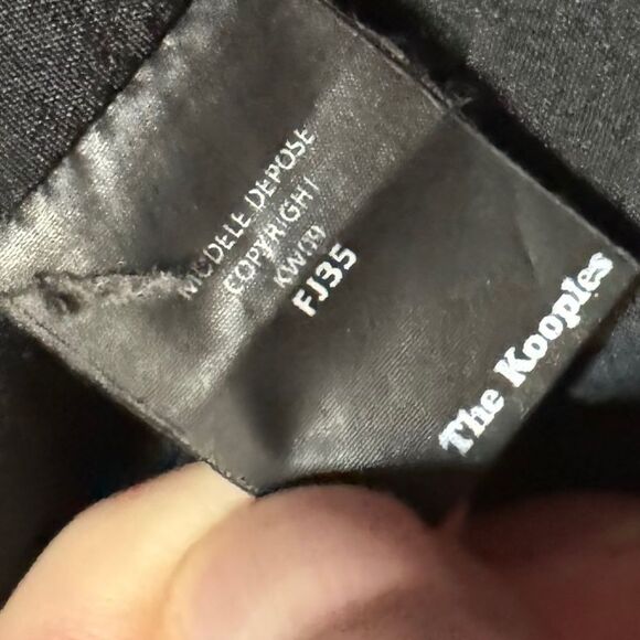 The Kooples Grey Faux Wrap Mini Skirt Double Front Zip Sz 36/US S - Picture 5 of 6